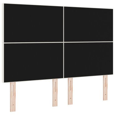 vidaXL LED Κεφαλάρι Κρεμ από Κορντούρα 160x5x128cm