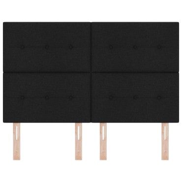 vidaXL LED Κεφαλάρι Μαύρο Ύφασμα
