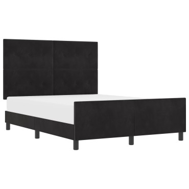 vidaXL Κρεβάτι Μαύρο 140x200 εκ. Βελούδινο
