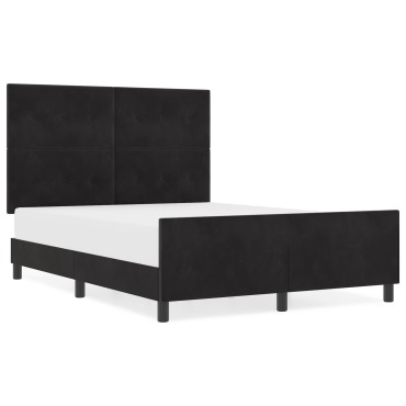 vidaXL Κρεβάτι Μαύρο 140x200 εκ. Βελούδινο