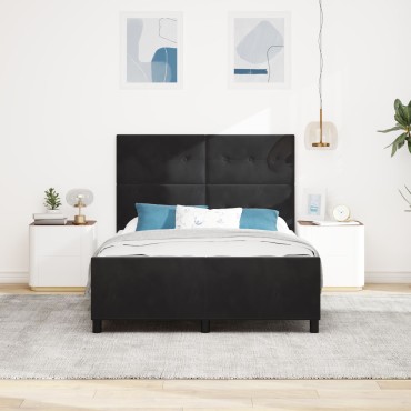 vidaXL Κρεβάτι Μαύρο 140x200 εκ. Βελούδινο