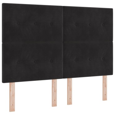 vidaXL Κρεβάτι Μαύρο 140x200 εκ. Βελούδινο