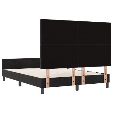 vidaXL Κρεβάτι Μαύρο 140x200 εκ. Βελούδινο