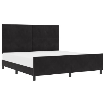 vidaXL Μαύρο Βελούδινο Κρεβάτι 180x200 εκ 1 τεμ.