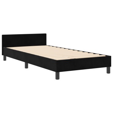 vidaXL Μαύρο Βελούδινο Κρεβάτι 180x200 εκ 1 τεμ.
