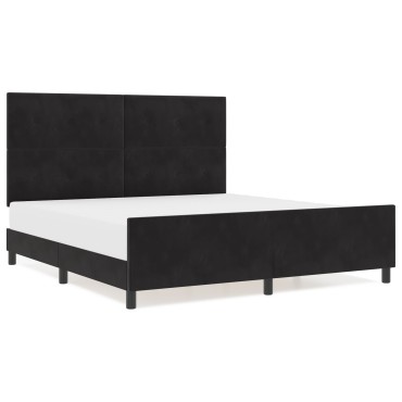 vidaXL Μαύρο Βελούδινο Κρεβάτι 180x200 εκ 1 τεμ.