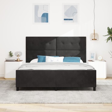 vidaXL Μαύρο Βελούδινο Κρεβάτι 180x200 εκ 1 τεμ.