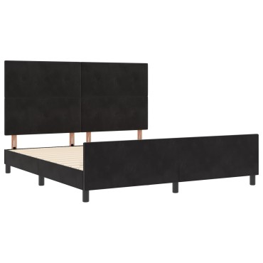 vidaXL Μαύρο Βελούδινο Κρεβάτι 180x200 εκ 1 τεμ.