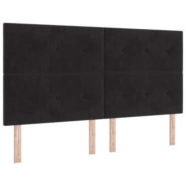 vidaXL Μαύρο Βελούδινο Κρεβάτι 180x200 εκ 1 τεμ.