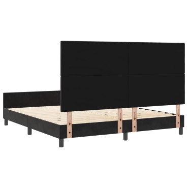vidaXL Μαύρο Βελούδινο Κρεβάτι 180x200 εκ 1 τεμ.