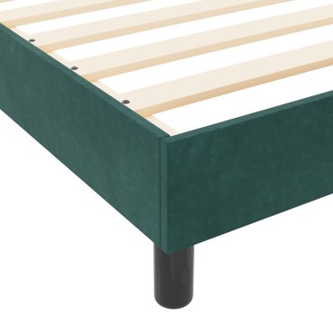 vidaXL Κρεβάτι Dark Green 200x200 εκ. Βελούδο
