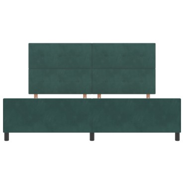 vidaXL Κρεβάτι Dark Green 200x200 εκ. Βελούδο