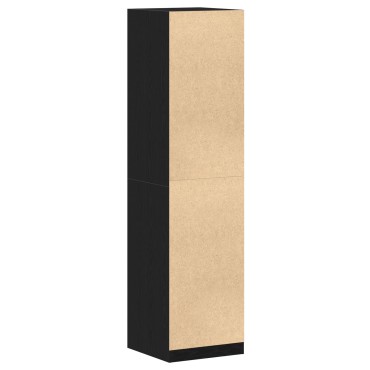 Ντουλάπα VidaXL Μαύρης Δρυς 50x50x200cm σε Επεξεργασμένο Ξύλο