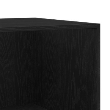 Ντουλάπα VidaXL Μαύρης Δρυς 50x50x200cm σε Επεξεργασμένο Ξύλο