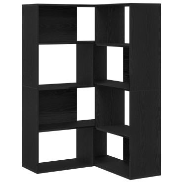 vidaXL Γωνιακό Ντουλάπι Μαύρη Δρυς 140x30x140cm Επεξεργασμένο Ξύλο