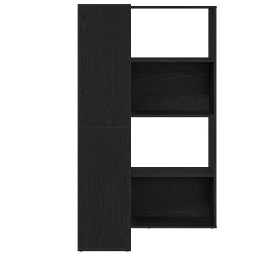vidaXL Γωνιακό Ντουλάπι Μαύρη Δρυς 140x30x140cm Επεξεργασμένο Ξύλο