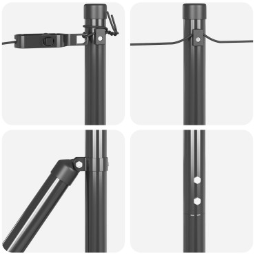 vidaXL Στυλίτες Φράχτη 26 τεμ Γκρι 32 mm Γαλβανισμένο Χάλυβα