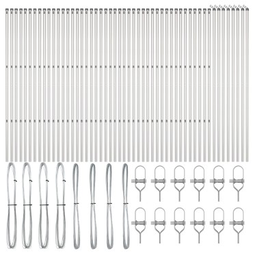 vidaXL Πόδια Φράχτη 52 τεμ Ø32 mm 170 cm Γαλβανισμένο Χάλυβα
