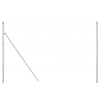 vidaXL Στήλες Φράχτη 26 τεμ Ø32 mm 200 cm Γαλβανισμένο Χάλυβα
