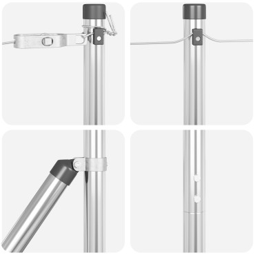 vidaXL Στήλες Φράχτη 26 τεμ Ø32 mm 200 cm Γαλβανισμένο Χάλυβα