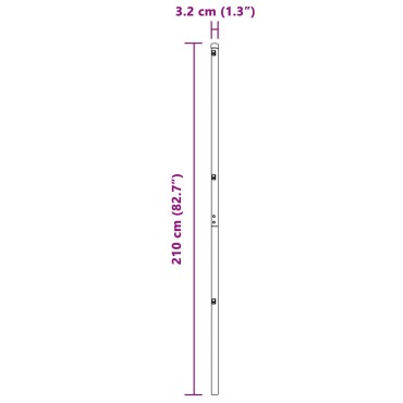 Μπαρμπαρούνες vidaXL 26 τμχ Ø32 mm 210 cm Γαλβανισμένος Χάλυβας
