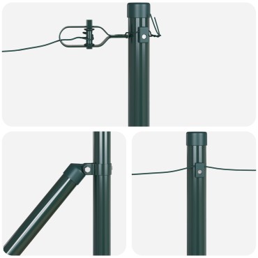 vidaXL Πόρτες με Άγκιστρο 26 τεμ Ø32 mm 100 cm Γαλβανισμένο Χάλυβα