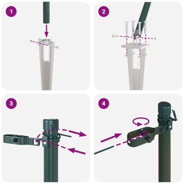 vidaXL Πόposts με Spike 26 τεμάχια Ø32 mm 120 cm Επικαλυμμένο Χάλυβα