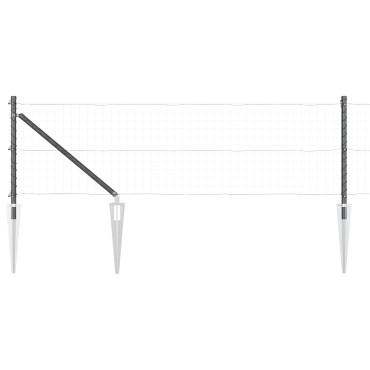 Πυλώνες φence vidaXL με σφήνα 26 τμχ Ø32 mm 80 cm Γαλβανισμένο χάλυβα