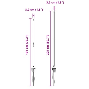 vidaXL Στυλοί Φράχτη με Σφήνα 52 τεμάχια 32 mm Γαλβανισμένο Ατσάλι