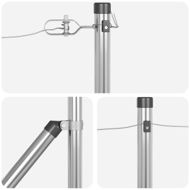 vidaXL Στύλοι Φράχτη με Αγκύρωμα 26 τεμ Ø32 mm 100 cm Γαλβανισμένος Χάλυβας