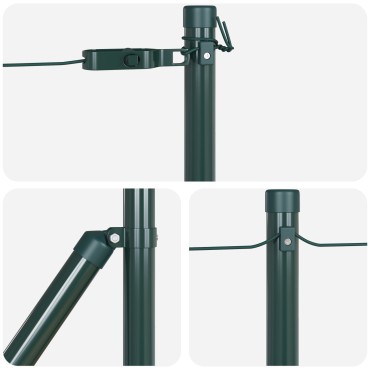 vidaXL Πόλοι Φράχτη Σετ 26 Πράσινο Σκυρόδεμα 3.2 x 3.2 x 110 εκ