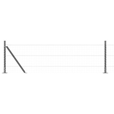 vidaXL Στυλοί Σετ 26 Γκρι Σκυρόδεμα, Μέταλλο 3.2 x 3.2 x 70 εκ