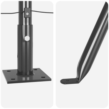 vidaXL Στυλοί Σετ 26 Γκρι Σκυρόδεμα, Μέταλλο 3.2 x 3.2 x 70 εκ