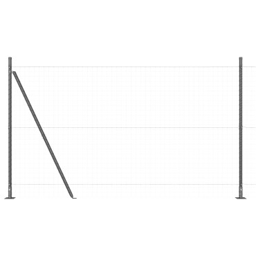 vidaXL Πόλοι Φράκτης Σετ 52 Γκρι Σκυρόδεμα 3,2 x 3,2 x 88,5 εκ