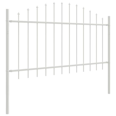 Fence Κήπου vidaXL με Θόλο Λευκό 5,1x1 μ Χάλυβας
