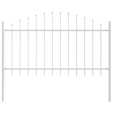 Fence Κήπου vidaXL με Θόλο Λευκό 5,1x1 μ Χάλυβας