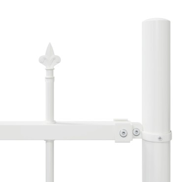 Fence Κήπου vidaXL με Θόλο Λευκό 5,1x1 μ Χάλυβας