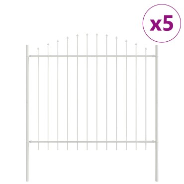 vidaXL Κιγκλίδωμα Κήπου με Θόλο Λευκό 8,5x1,25 μ Χάλυβας