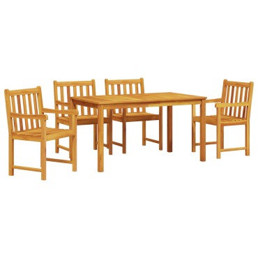 vidaXL Σετ Κήπου 5 τεμ. από Μασίφ Ξύλο Ακακίας 140x80x74cm