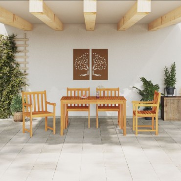 vidaXL Σετ Κήπου 5 τεμ. από Μασίφ Ξύλο Ακακίας 140x80x74cm