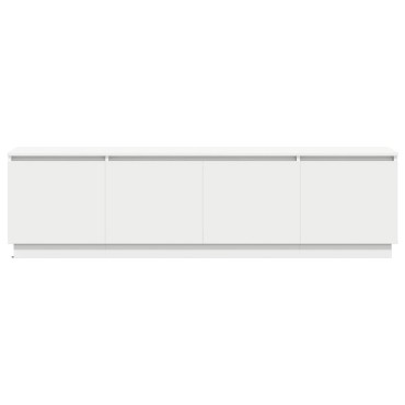 vidaXL Κονσόλα τηλεόρασης με LED Λευκή 180x38x49cm Επεξεργασμένο ξύλο