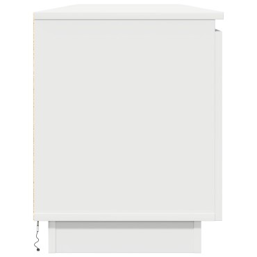 vidaXL Κονσόλα τηλεόρασης με LED Λευκή 180x38x49cm Επεξεργασμένο ξύλο