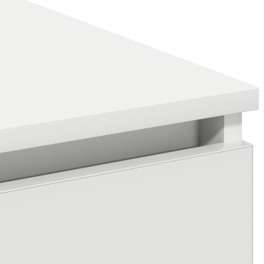 vidaXL Κονσόλα τηλεόρασης με LED Λευκή 180x38x49cm Επεξεργασμένο ξύλο