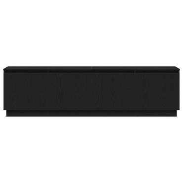 vidaXL Επίπεδο τηλεόρασης με LED Μαύρη Δρυς 180x38x49cm Κατασκευασμένο ξύλο