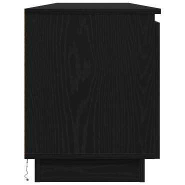 vidaXL Επίπεδο τηλεόρασης με LED Μαύρη Δρυς 180x38x49cm Κατασκευασμένο ξύλο