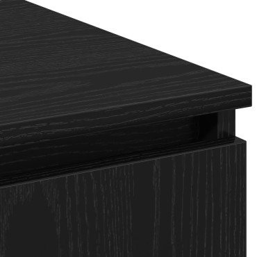 vidaXL Επίπεδο τηλεόρασης με LED Μαύρη Δρυς 180x38x49cm Κατασκευασμένο ξύλο