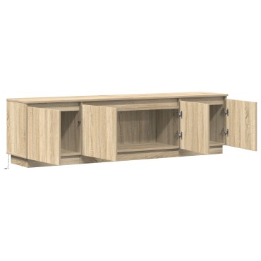 vidaXL Ντουλάπι τηλεόρασης με LED Σολονά Οξιά 180x38x49cm Επεξεργασμένο ξύλο