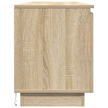 vidaXL Ντουλάπι τηλεόρασης με LED Σολονά Οξιά 180x38x49cm Επεξεργασμένο ξύλο