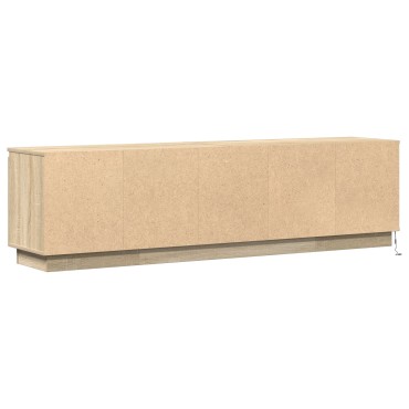vidaXL Ντουλάπι τηλεόρασης με LED Σολονά Οξιά 180x38x49cm Επεξεργασμένο ξύλο