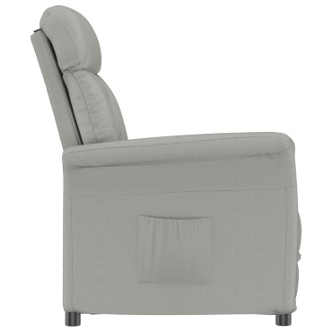 vidaXL Ανακλινόμενη Πολυθρόνα Ανοιχτό Γκρι 70.5x96.5x95cm 1 τεμ.